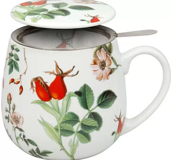 Konitz Porcelain Snuggle Mug, Sieve And Cover My Favourite Tea Rose Hip^ Tea